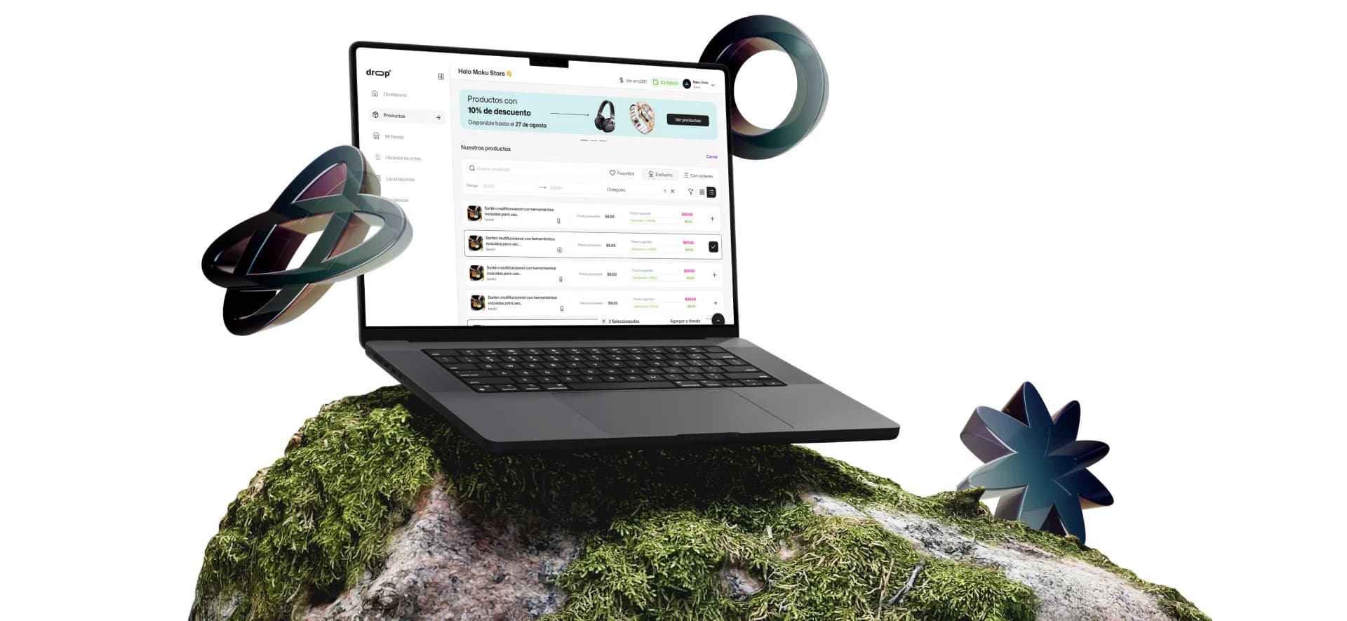 MacBook Pro mockup with app preview